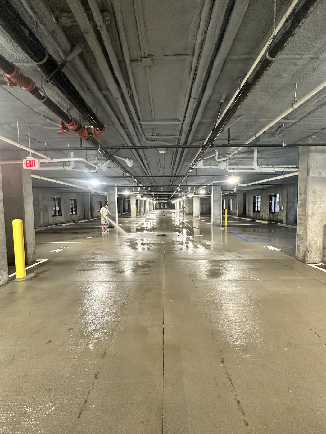 Parking deck & drive lanes