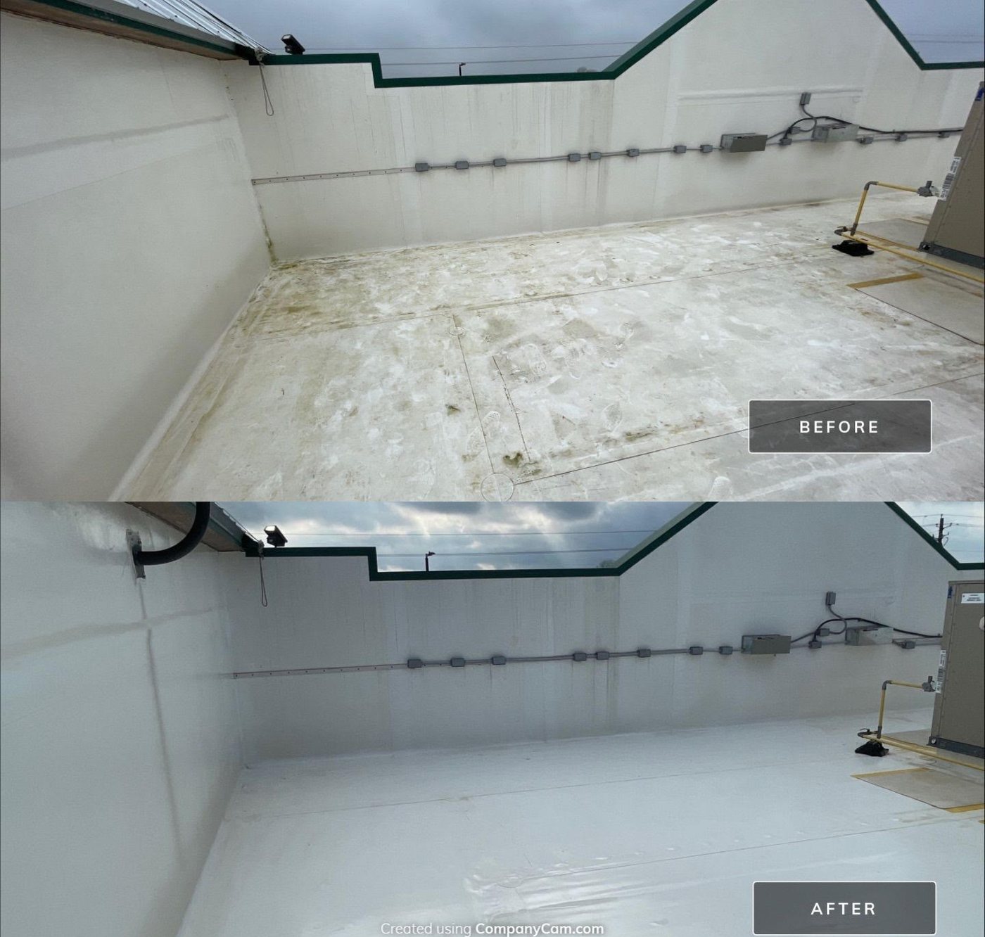 Rooftop membrane cleaning